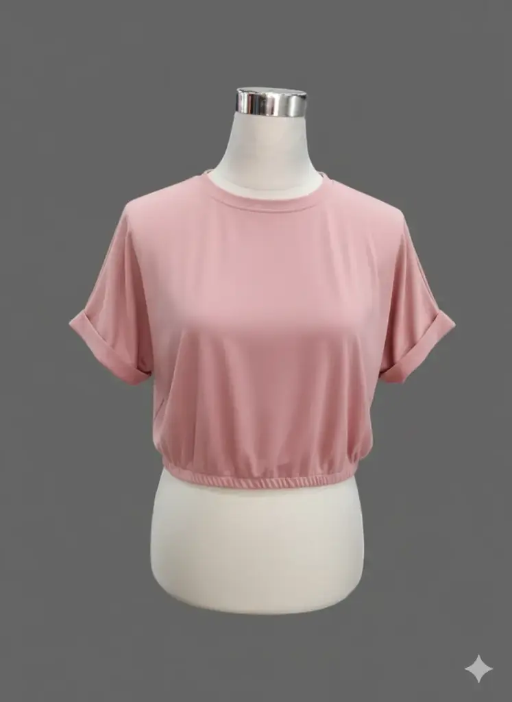 Blusa Lux - Cuello Redondo  (Palo de Rosa, M)
